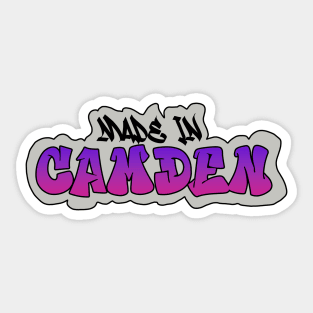 Made in Camden I Garffiti I Neon Colors I Purple Sticker